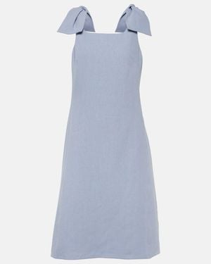 Chloé Linen Midi Dress - Blue