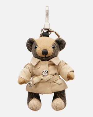 Burberry Taschenanhaenger Thomas Bear Aus Kaschmir - Mettallic