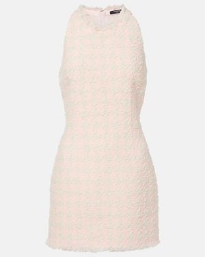 Balmain Tweed Short Dress - Natural