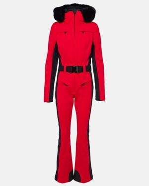 Goldbergh Parry Faux Fur-Trimmed Ski Suit - Red