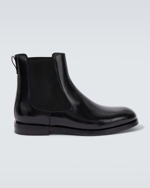 Manolo Blahnik Chelsea Boots Sempione Aus Leder - Schwarz