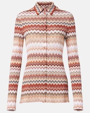Missoni Zigzag Lame Shirt - Pink