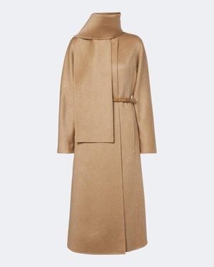 Max Mara Mantel Aus Kamelhaar Und Mohair - Natur