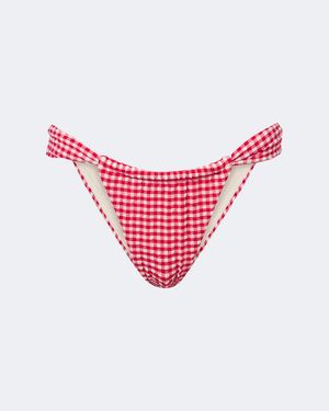 Montce Sandra Gingham Bikini Bottoms - Pink