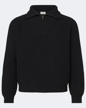 Saint Laurent Pullover Aus Wolle - Schwarz