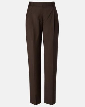 TOTEME Pleated Wide-Leg Pants - Brown