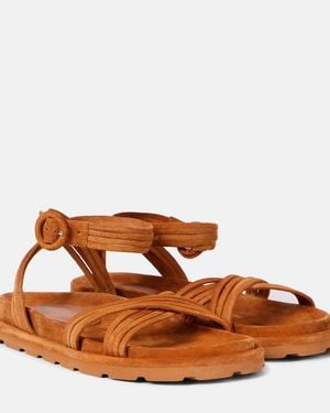 Gianvito Rossi Lianne Suede Sandals - Brown