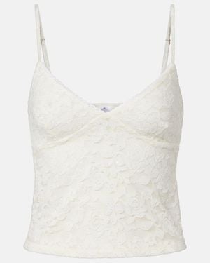 Bananhot Floral Lace Top - White