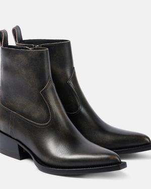 Golden Goose Leather Ankle Boots - Black