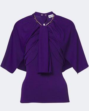 Rabanne X Dinh Van Top De Crepe Adornado - Morado