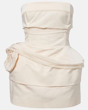 Magda Butrym Cotton And Silk Corset Dress - Natural