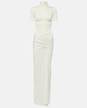 Christopher Esber Fusion Ruched Maxi Dress - White