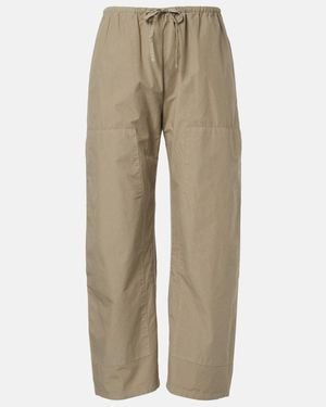 Leset Kyoto Cotton Wide-Leg Pants - Natural