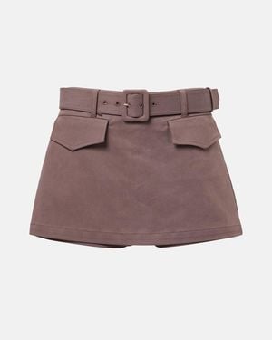 Self-Portrait Belted Skort - Purple