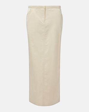 TOTEME Cotton-Blend Satin Maxi Skirt - Natural