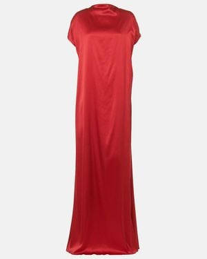 Dries Van Noten Silk-Blend Satin Gown - Red