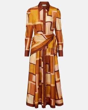 Zimmermann Hemdblusenkleid Como Aus Seide - Orange