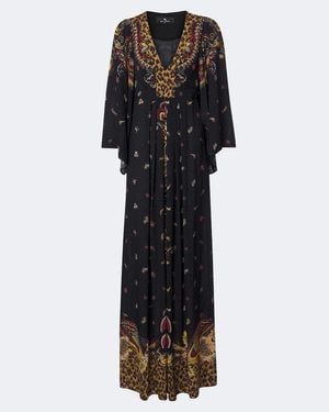 Etro Printed Maxi Dress - Black