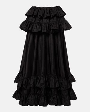 Chloé Ruffled Silk Maxi Skirt - Black