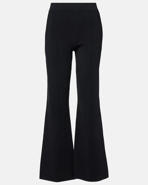JOSEPH Knitted Mid-Rise Flared Pants - Black
