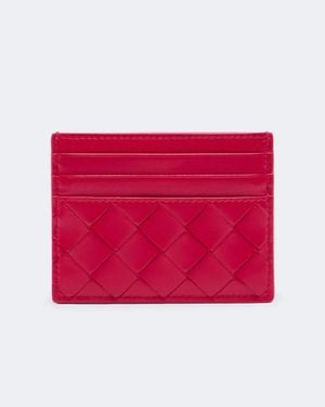 Bottega Veneta Kartenetui Intrecciato Aus Leder - Rot