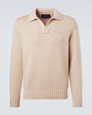 Thom Sweeney Polopullover Aus Wolle - Natur