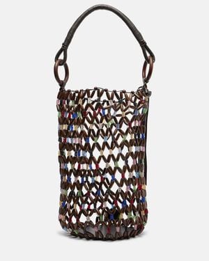 STAUD Borsa A Spalla Del Mar Con Perline - Nero
