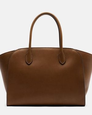 The Row Marlo 12 Leather Tote Bag - Brown