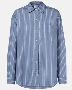 Leset Yoshi Striped Cotton-Blend Twill Shirt - Blue