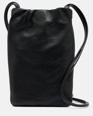 The Row Smartphone-Etui Bourse Aus Leder - Schwarz
