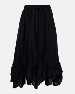 Noir Kei Ninomiya Midirock Aus Einem Wollgemisch - Schwarz