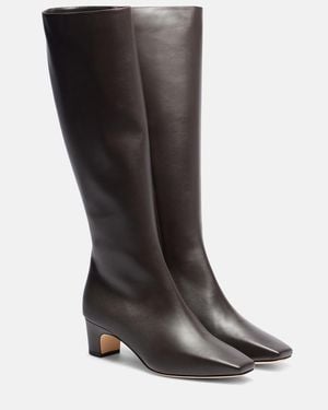 Manolo Blahnik Ofara Leather Knee-High Boots - Black