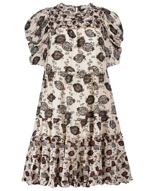 Ulla Johnson Cassian Floral Cotton-Blend Midi Dress - White