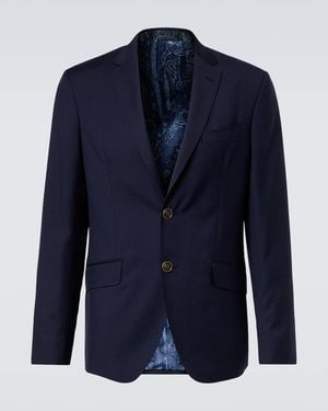 Etro Blazer Aus Wolle - Blau