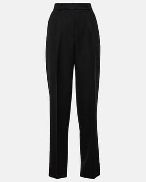 TOTEME High-Rise Tapered Trousers - Black