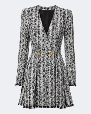 Balmain Tweed Minidress - Black