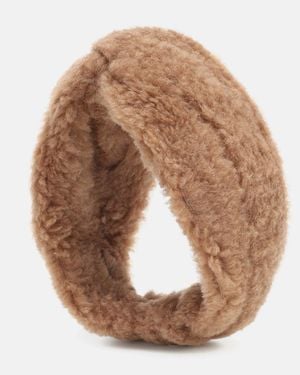 Max Mara Ovidio Camel Wool And Silk Headband - Brown