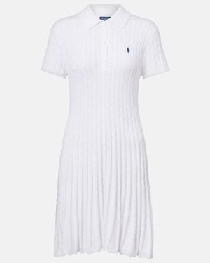Polo Ralph Lauren Cable-Knit Mini Dress - White