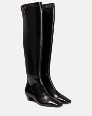 Tom Ford Leather Over-The-Knee Boots - Black