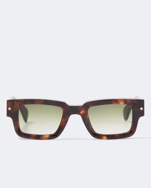sato Cervantes Tortoiseshell Rectangular Sunglasses - Multicolour