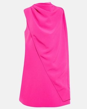 Safiyaa Margareta Asymmetrical Cape Minidress - Pink