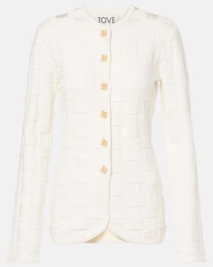 TOVE Jacke Uma Aus Jacquard - Weiß