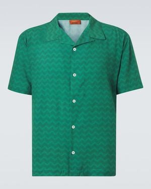 Missoni Zigzag Bowling Shirt - Green
