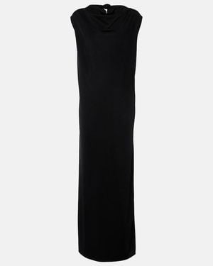 Jil Sander Tie-Detail Midi Dress - Black