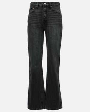 RE/DONE Jeans Rectos '90S Loose De Tiro Alto - Negro