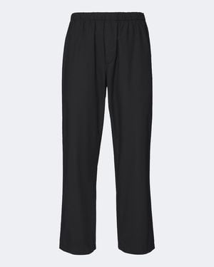 The Row Pascale Cotton And Silk Straight Trousers - Black