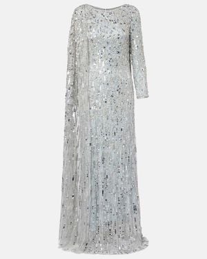 Jenny Packham Verzierte Robe Pauline - Grau