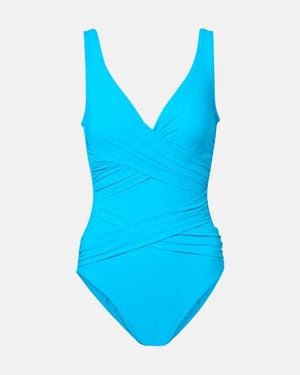 Karla Colletto Basics Draped Swimsuit - Blue