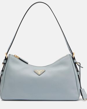 Prada Schultertasche Aimee Medium Aus Leder - Blau