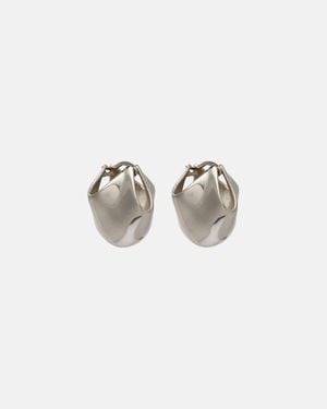 KHAITE Lotus Earrings - White